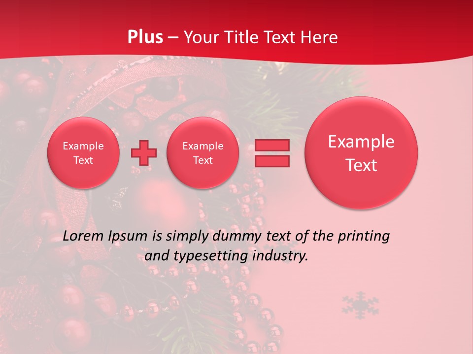 Red Decorative Holiday PowerPoint Template