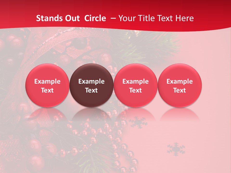 Red Decorative Holiday PowerPoint Template