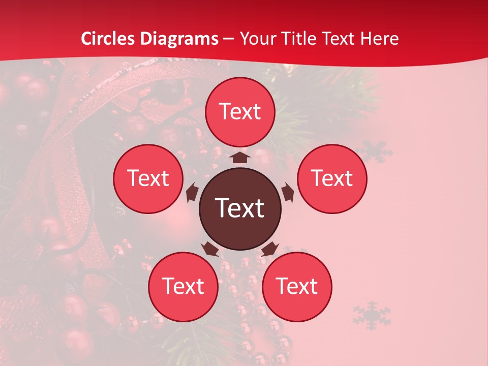 Red Decorative Holiday PowerPoint Template