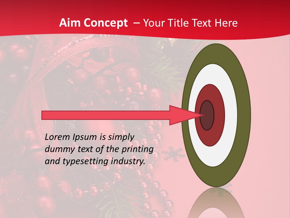 Red Decorative Holiday PowerPoint Template