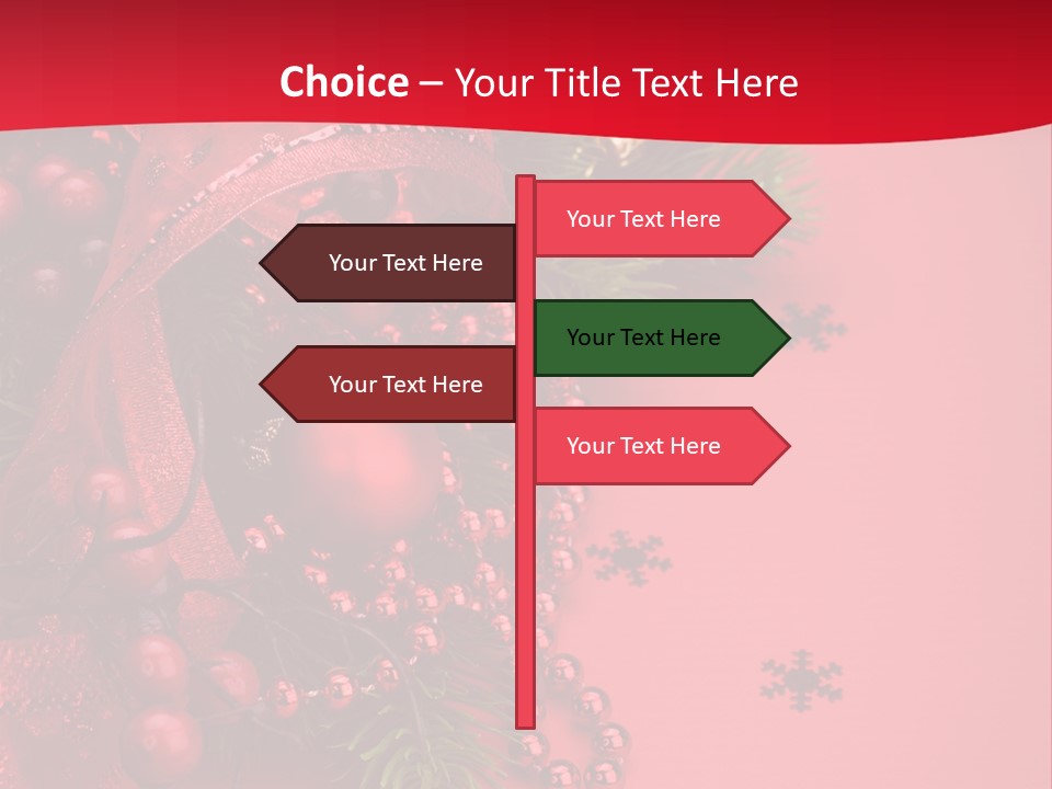 Red Decorative Holiday PowerPoint Template