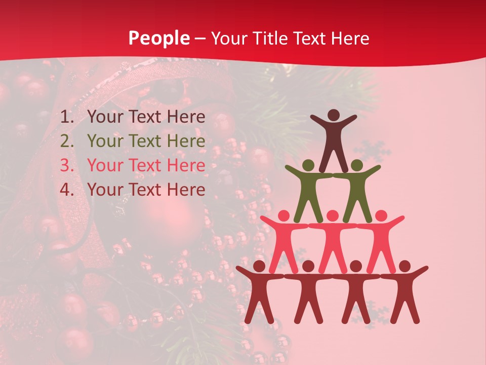 Red Decorative Holiday PowerPoint Template