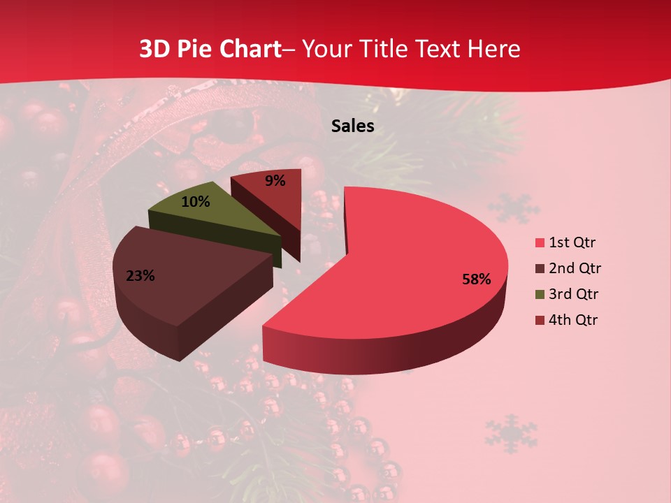Red Decorative Holiday PowerPoint Template