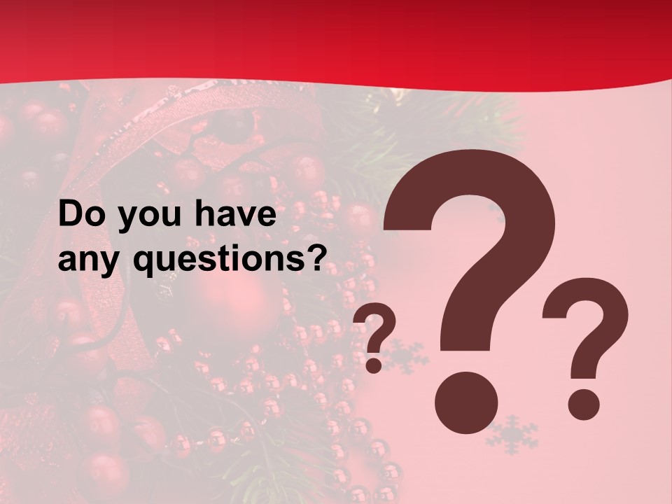 Red Decorative Holiday PowerPoint Template