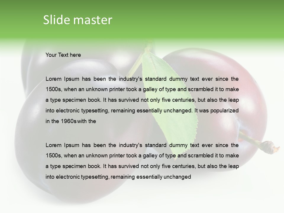 Food Close Up Fresh PowerPoint Template