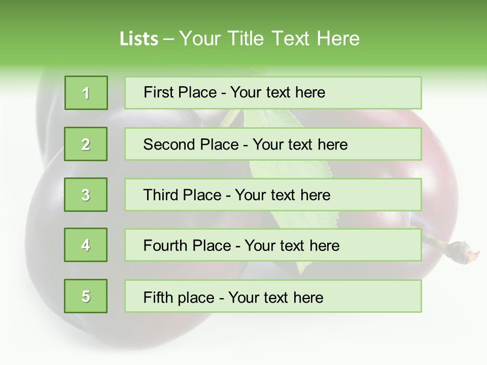 Food Close Up Fresh PowerPoint Template