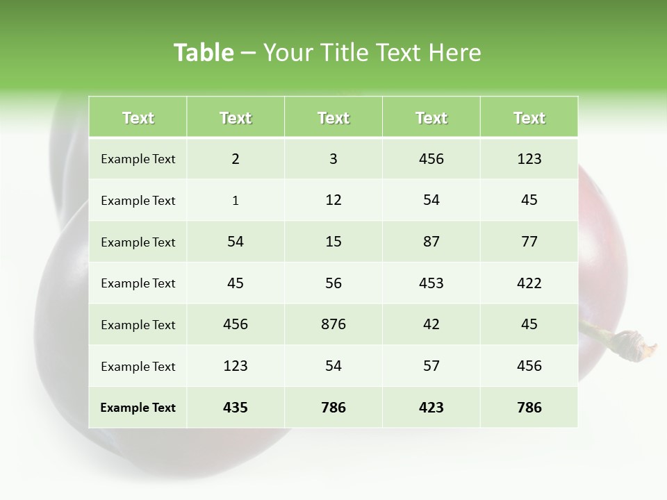 Food Close Up Fresh PowerPoint Template