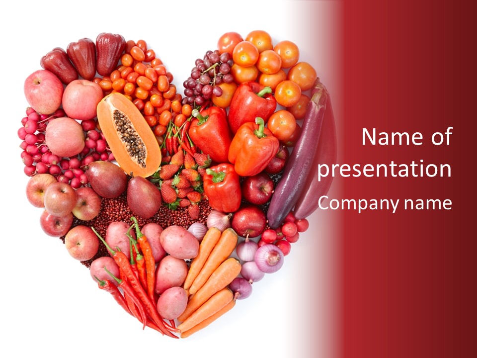 Isolated Fresh Grape PowerPoint Template