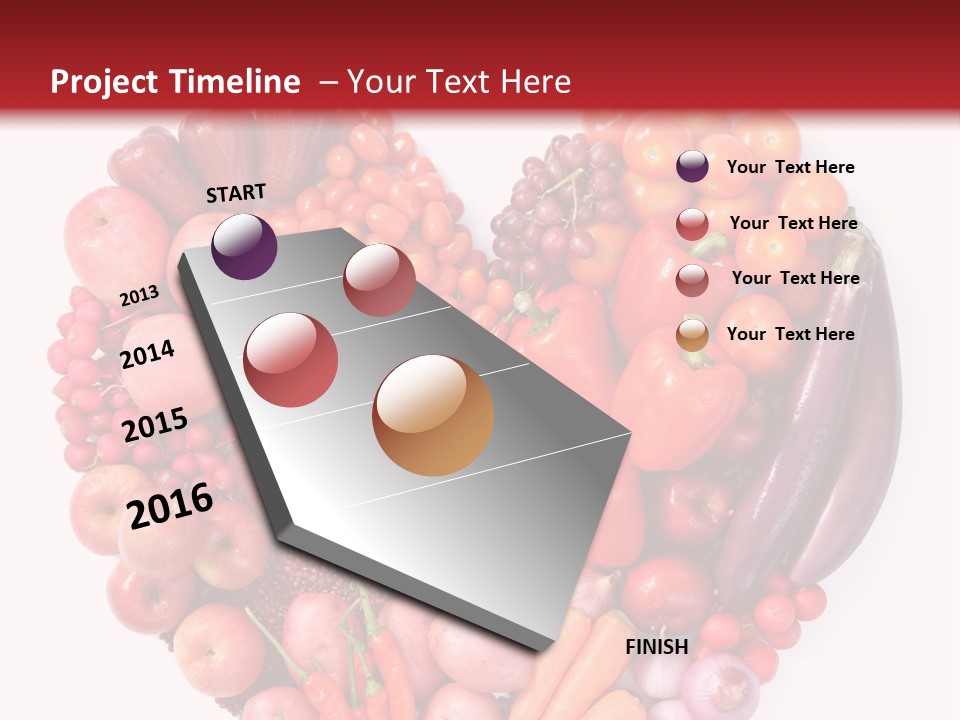 Isolated Fresh Grape PowerPoint Template