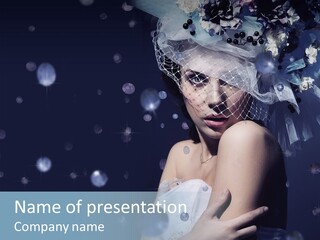 Female Girl Beauty PowerPoint Template