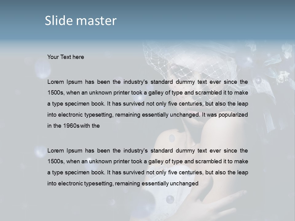 Female Girl Beauty PowerPoint Template