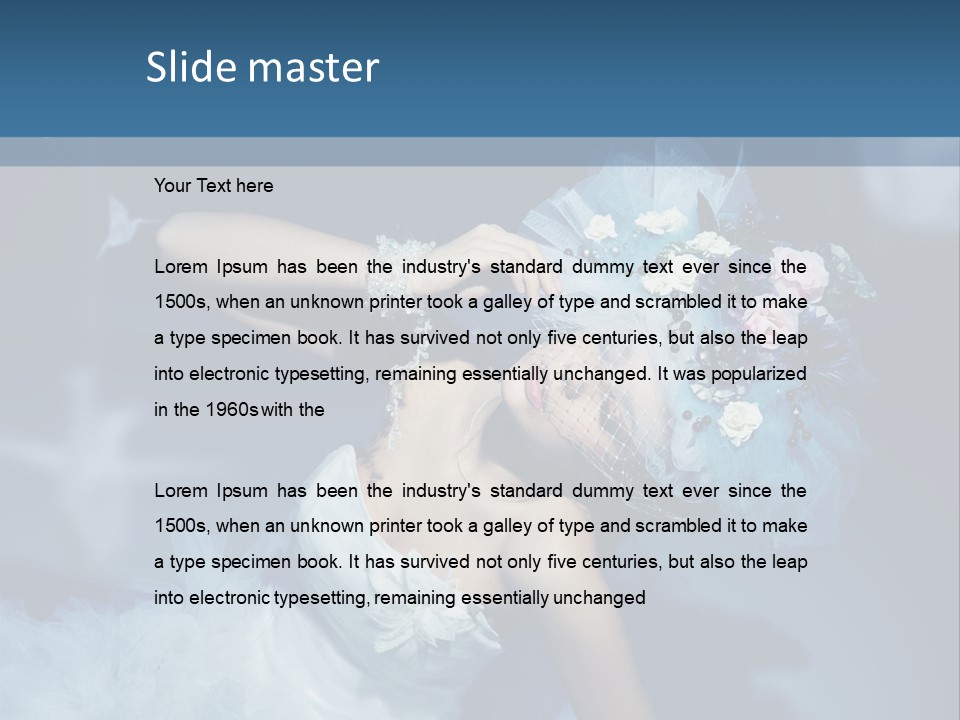 Sensuality Origami Art PowerPoint Template