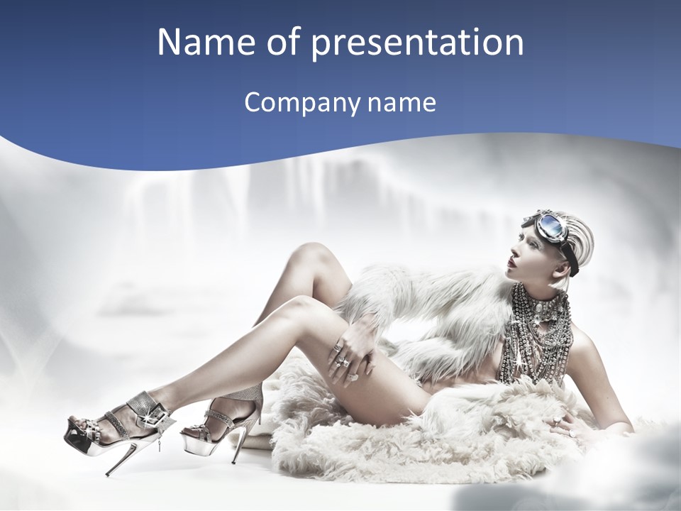 Attractive Blond Skincare PowerPoint Template