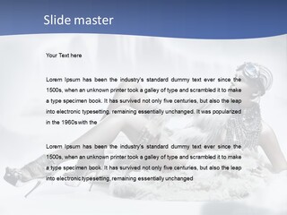 Attractive Blond Skincare PowerPoint Template