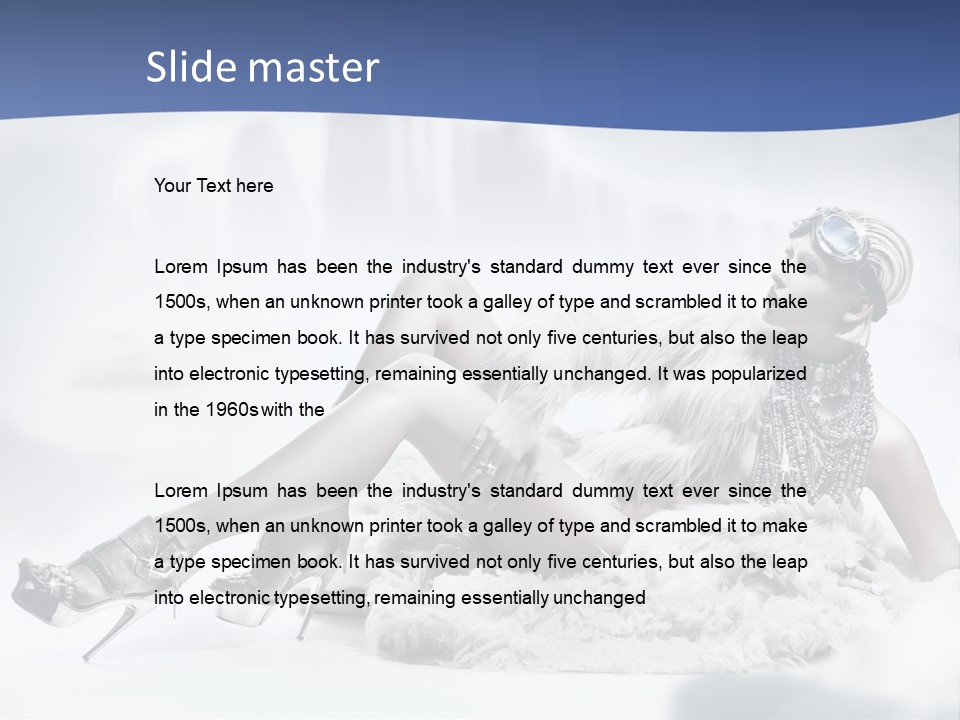 Attractive Blond Skincare PowerPoint Template