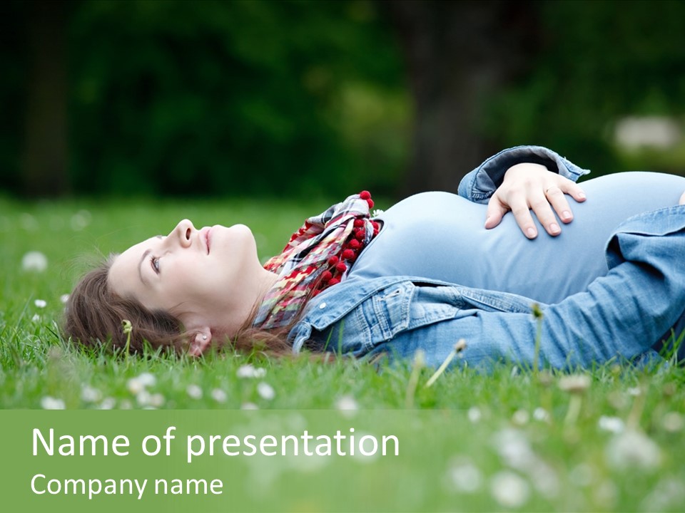 Belly New Life Grass PowerPoint Template