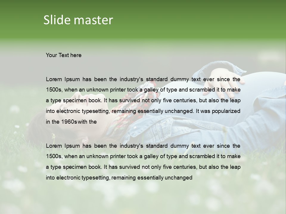 Belly New Life Grass PowerPoint Template