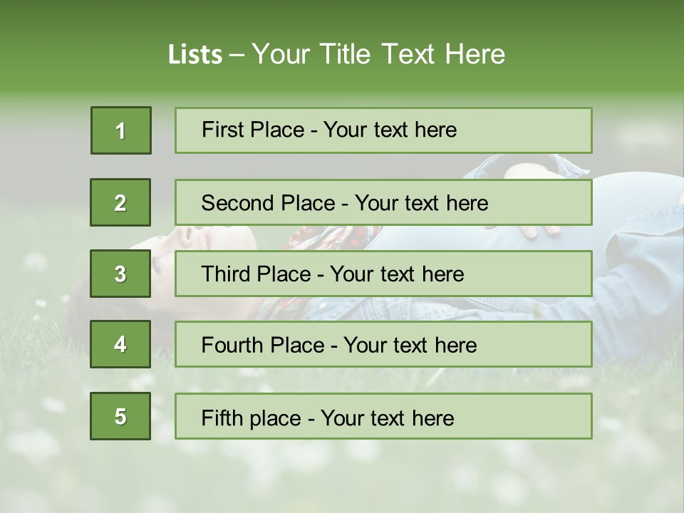 Belly New Life Grass PowerPoint Template