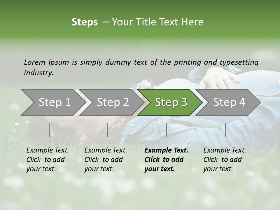Belly New Life Grass PowerPoint Template