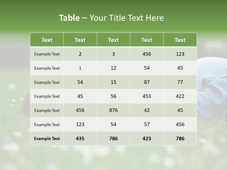 Belly New Life Grass PowerPoint Template