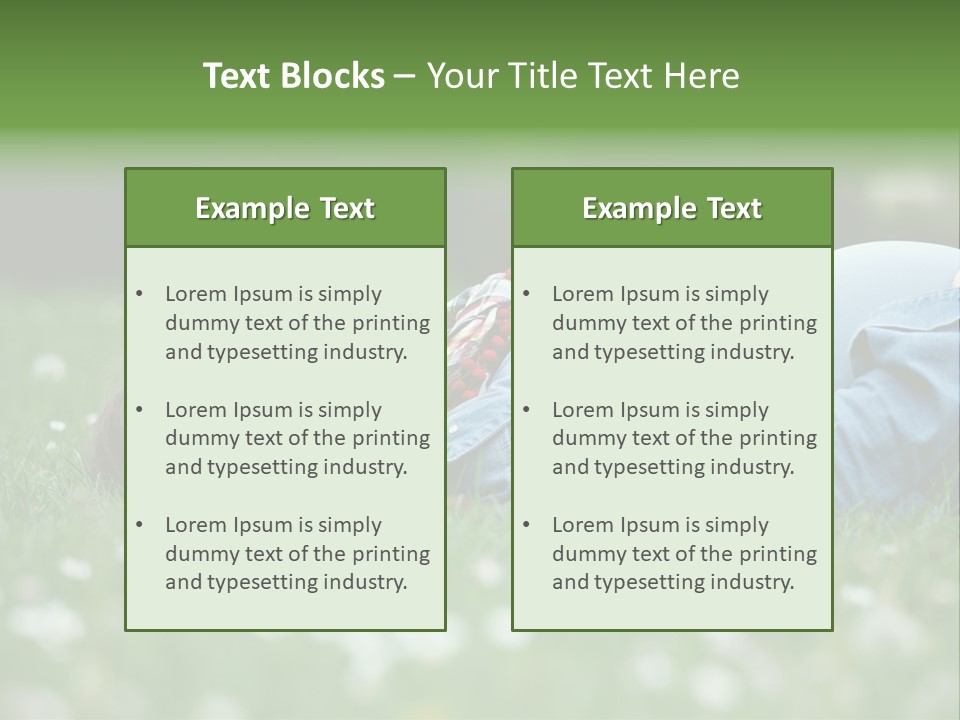 Belly New Life Grass PowerPoint Template