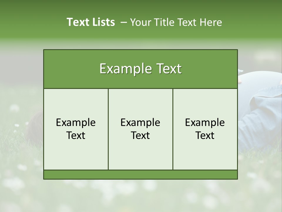 Belly New Life Grass PowerPoint Template