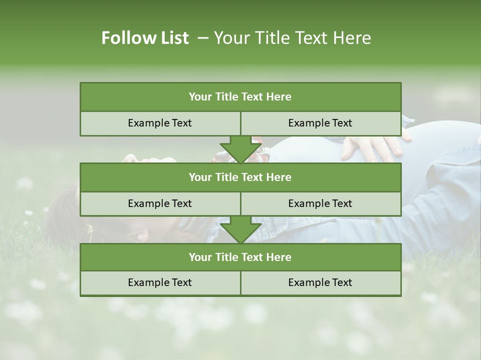 Belly New Life Grass PowerPoint Template