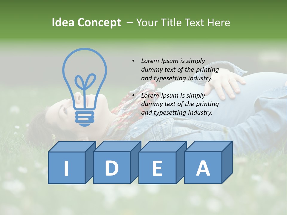 Belly New Life Grass PowerPoint Template