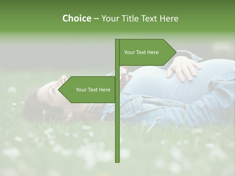 Belly New Life Grass PowerPoint Template
