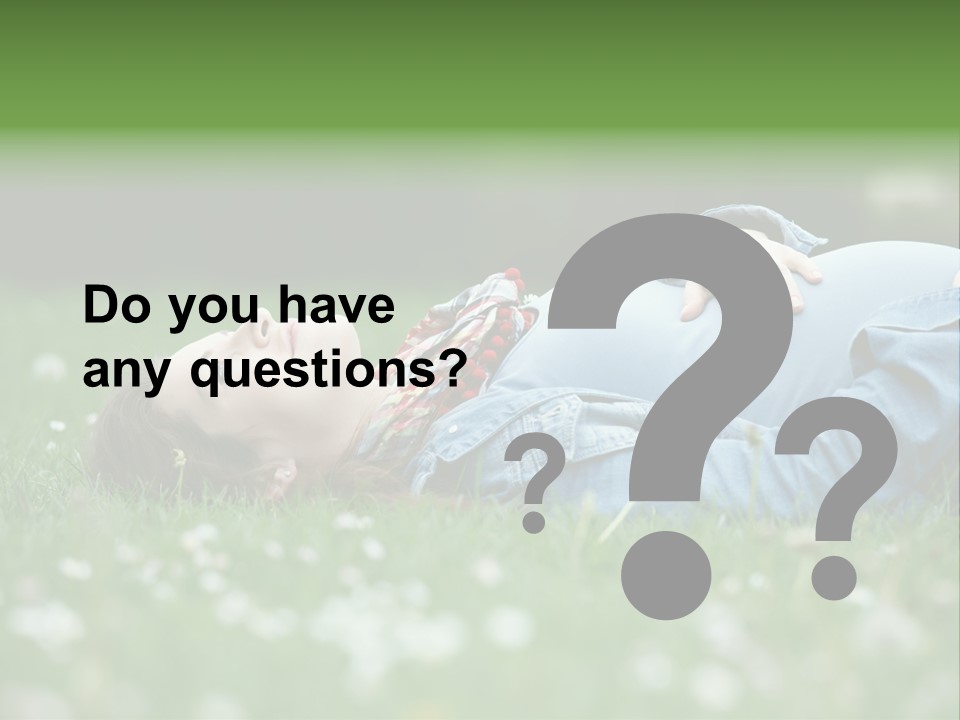 Belly New Life Grass PowerPoint Template