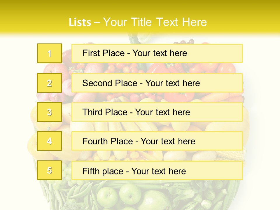 Yellow Potato Isolated PowerPoint Template