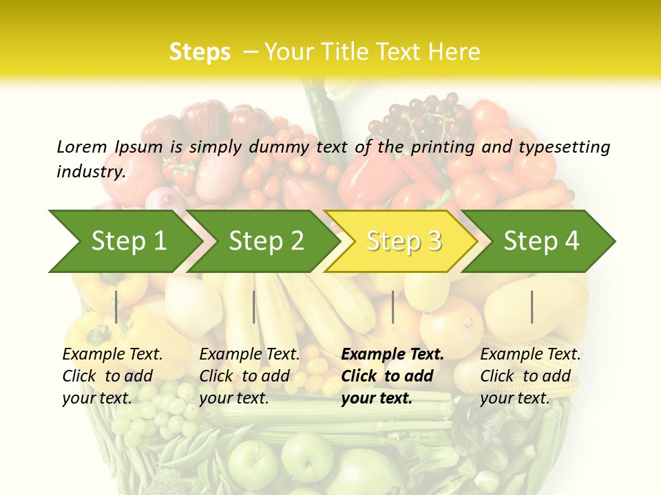 Yellow Potato Isolated PowerPoint Template