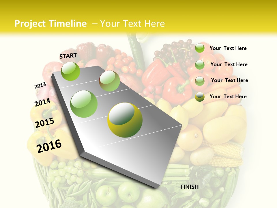 Yellow Potato Isolated PowerPoint Template
