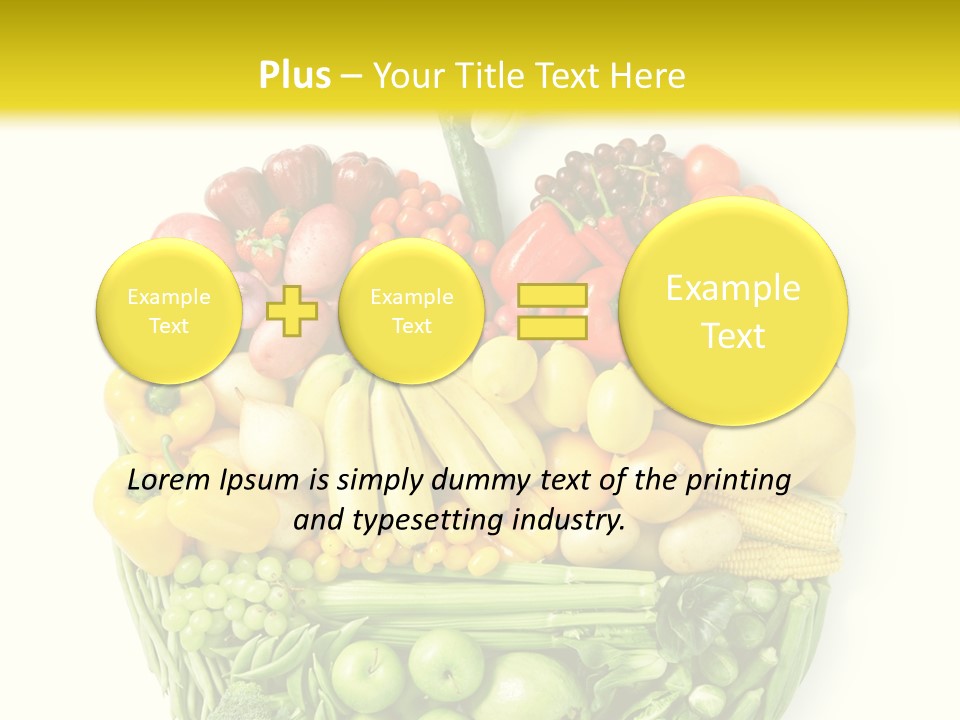 Yellow Potato Isolated PowerPoint Template