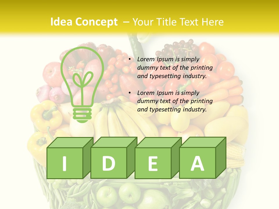 Yellow Potato Isolated PowerPoint Template