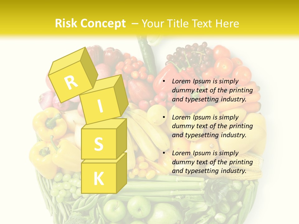 Yellow Potato Isolated PowerPoint Template