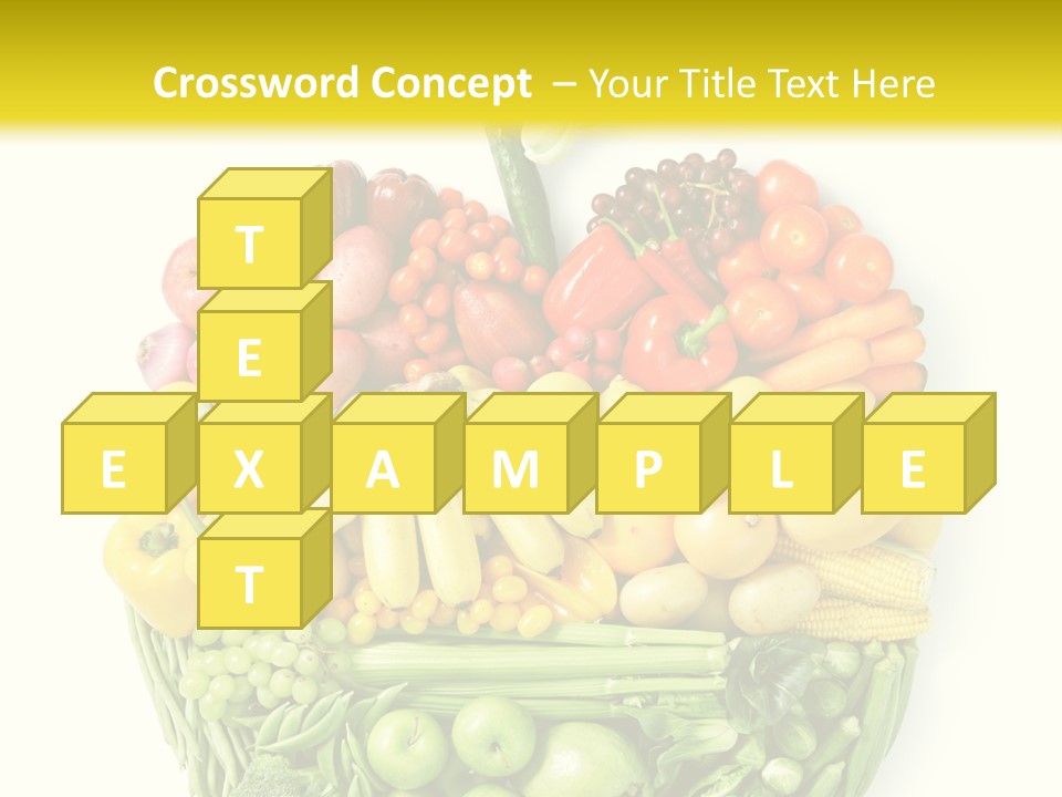 Yellow Potato Isolated PowerPoint Template