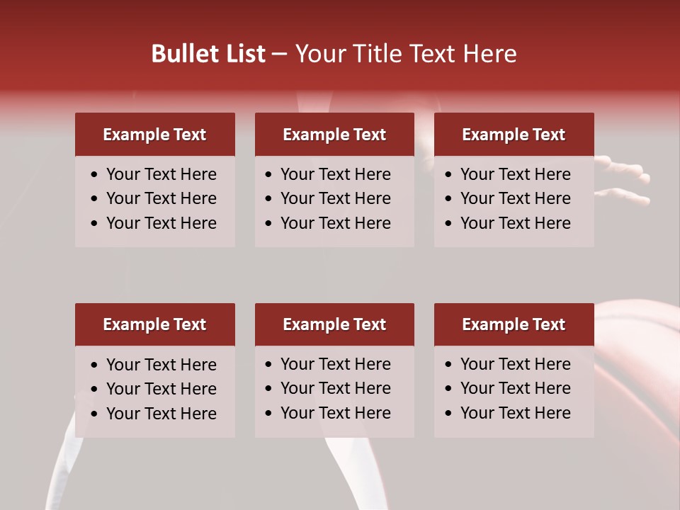 Player Basket Exercise PowerPoint Template