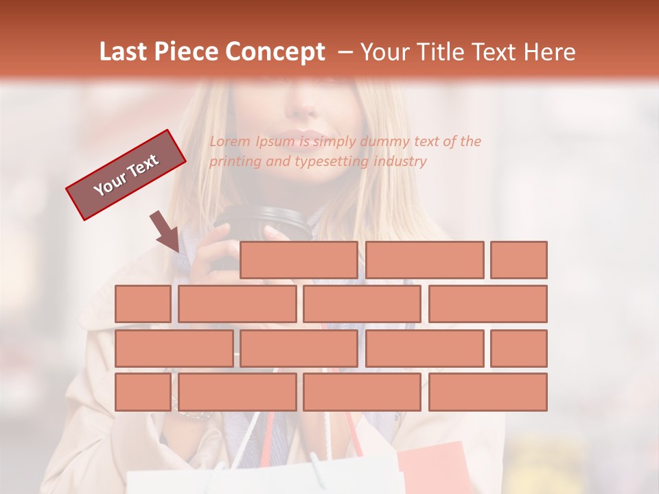 Takeaway Cup Female PowerPoint Template
