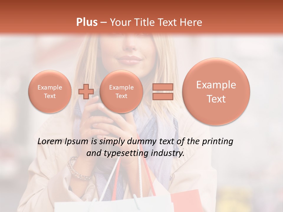 Takeaway Cup Female PowerPoint Template