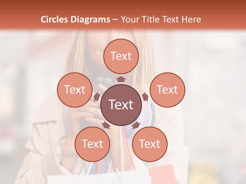 Takeaway Cup Female PowerPoint Template