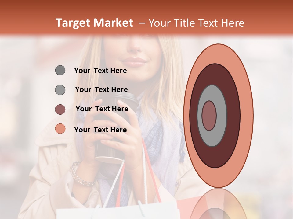 Takeaway Cup Female PowerPoint Template