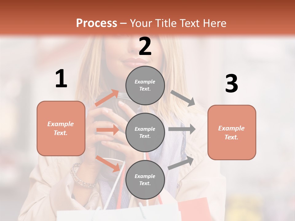 Takeaway Cup Female PowerPoint Template