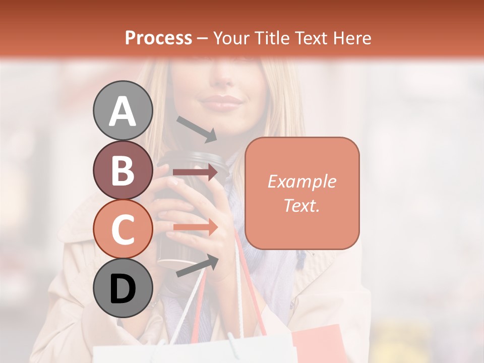 Takeaway Cup Female PowerPoint Template