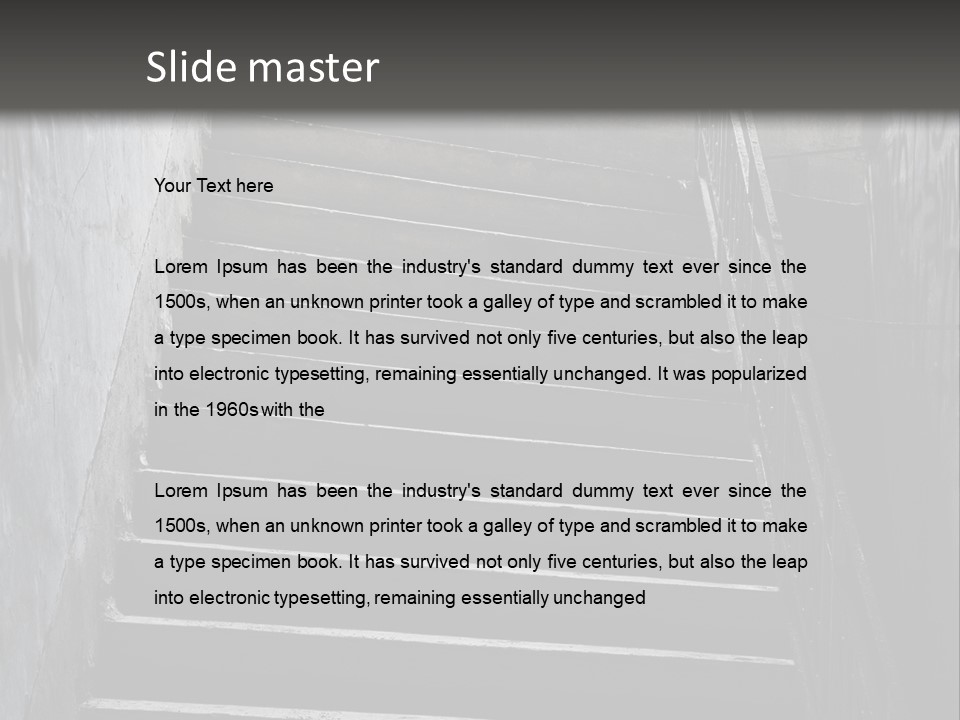 Stairwell Interiors Stair PowerPoint Template