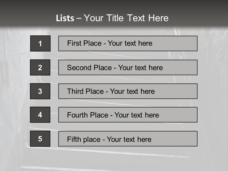 Stairwell Interiors Stair PowerPoint Template