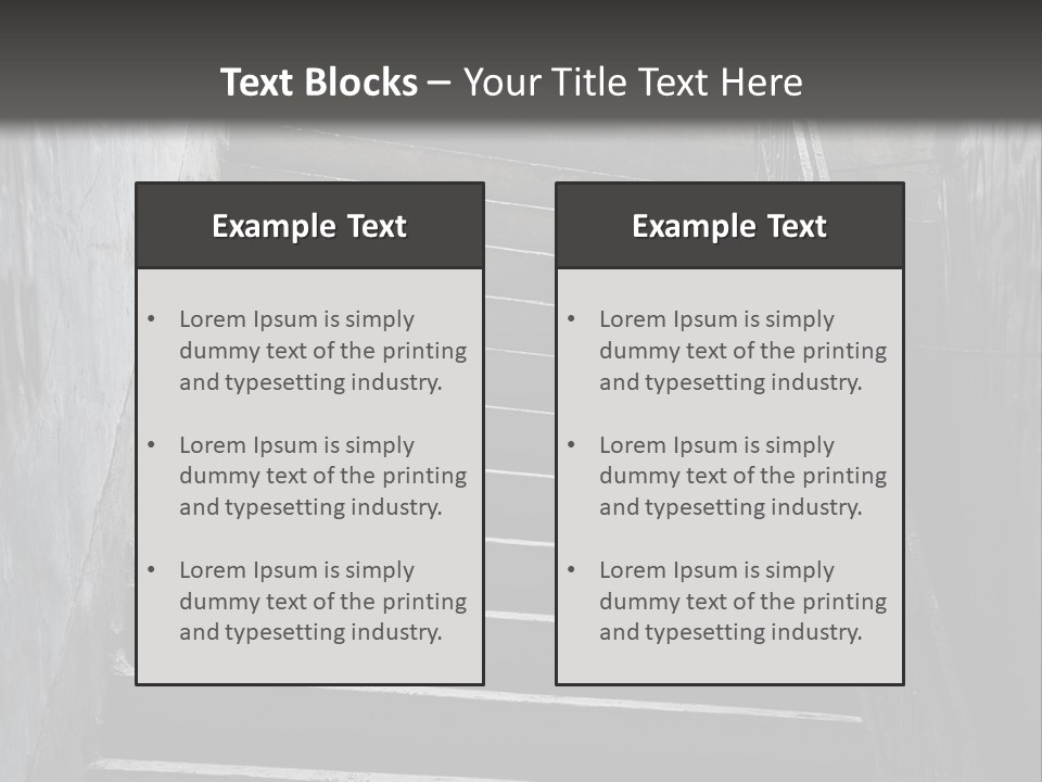 Stairwell Interiors Stair PowerPoint Template