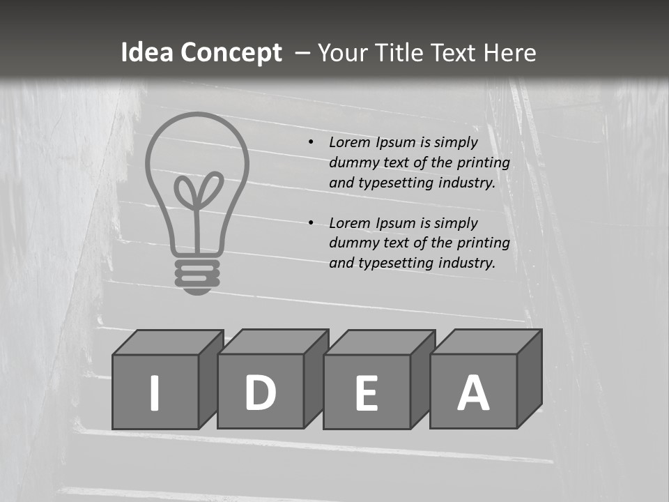 Stairwell Interiors Stair PowerPoint Template