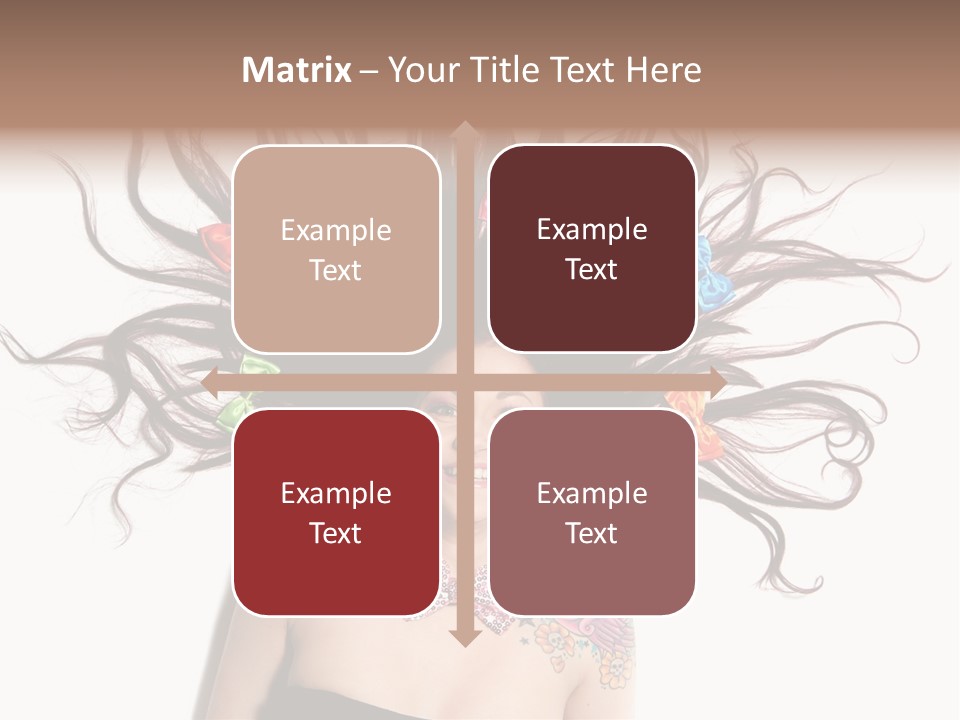 Pose Fashion Hair PowerPoint Template