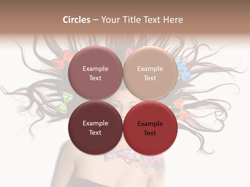 Pose Fashion Hair PowerPoint Template